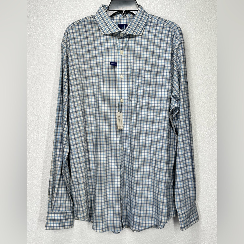 Johnnie O Prep-Formance Long Sleeve Multi-colored Plaid JMWL6210 Large